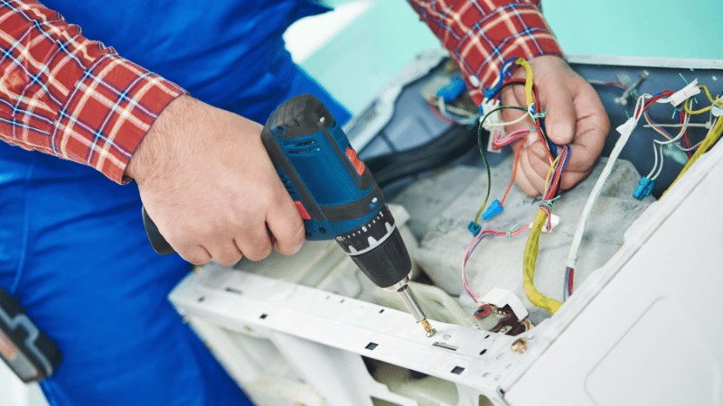 Kızılcahamam Eca Eca çamaşır makinesi kart tamiri – Su almama arızası orijinal parça ile giderildi. - Teknik servis örneği